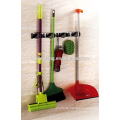 Aluminum 5-Position mop broom holder